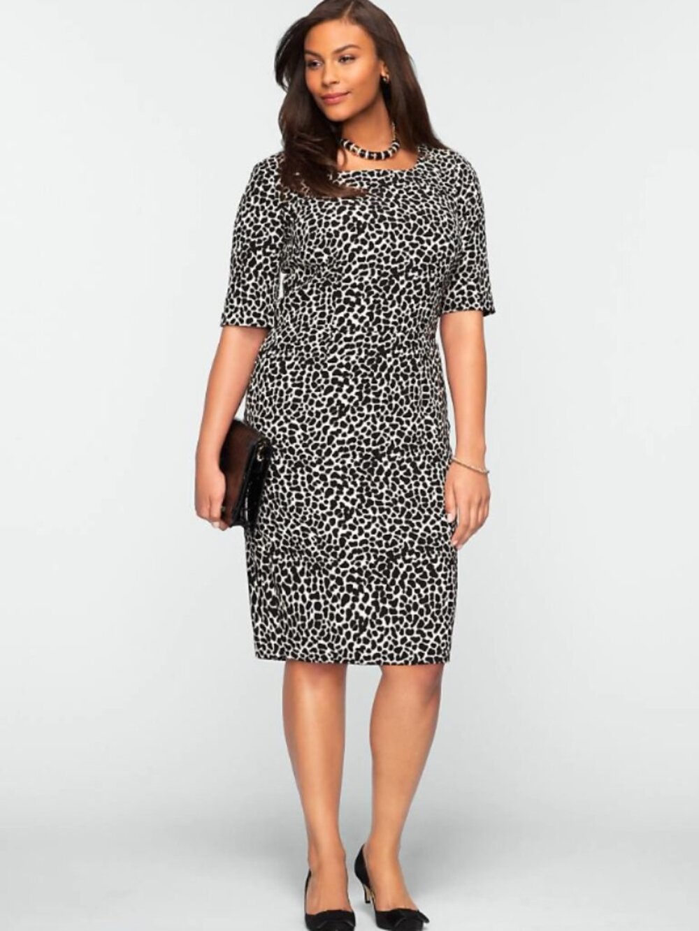 Talbots Animal Print Sheath Dress Career Classic Preppy Wedding Guest Sz 10